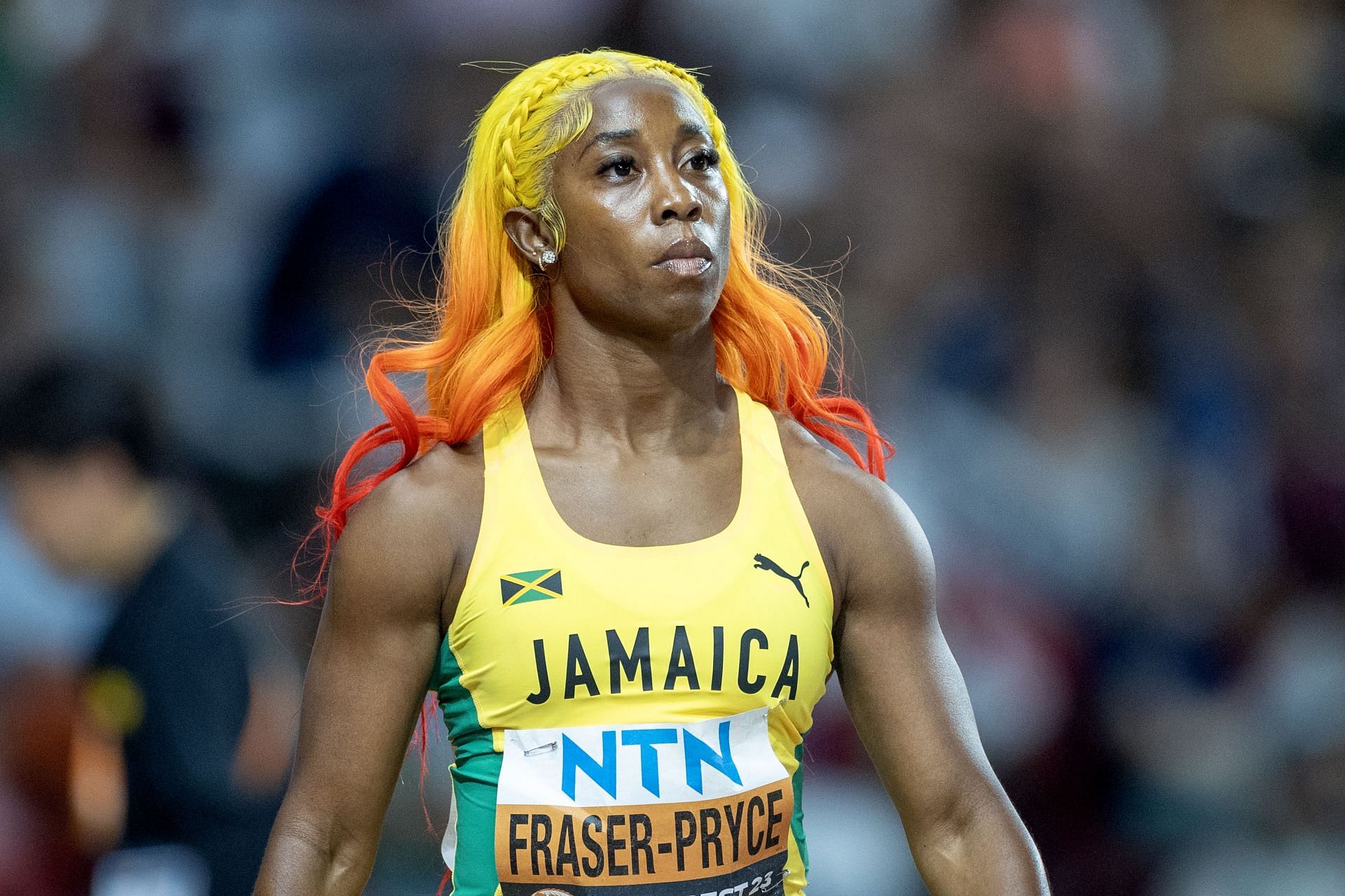 Shelly-Ann Fraser-Pryce at the World Athletics Championships. Budapest 2023. - Source: Getty